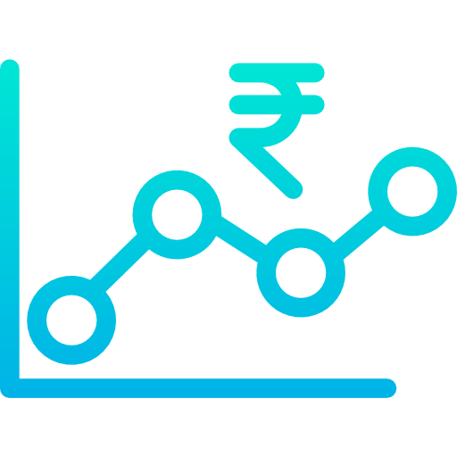 Line graph icon