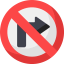 No turn right icon 64x64