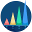 Pyramid chart icon 64x64