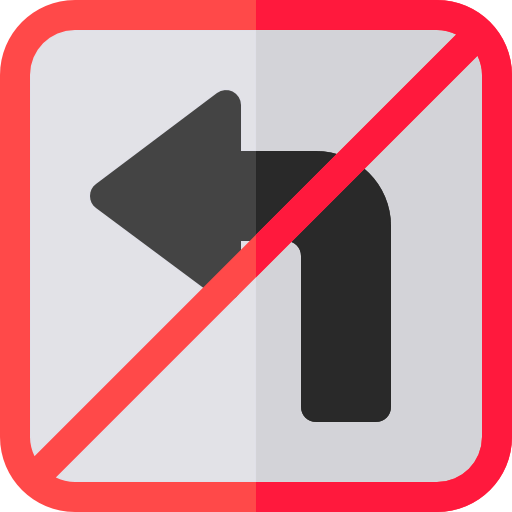 No turn icon