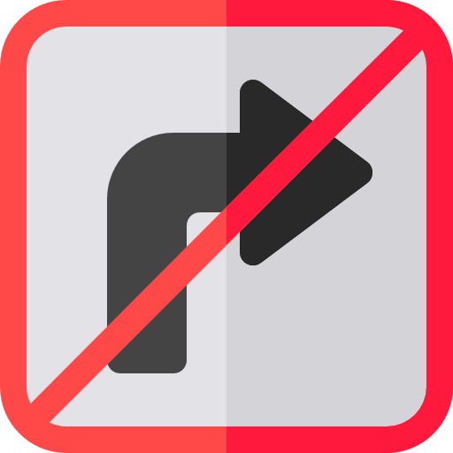 No turn icon