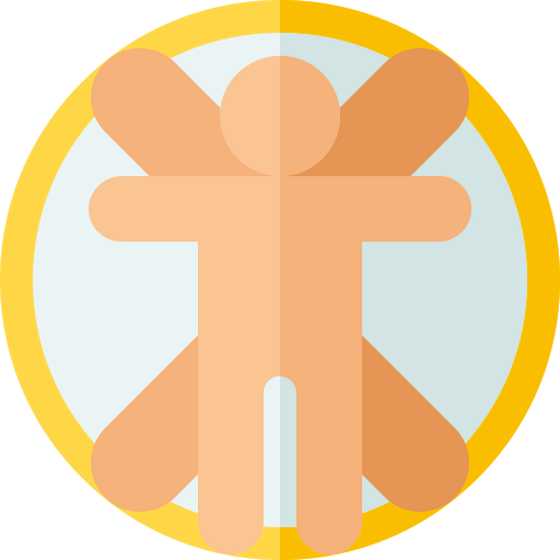 Vitruvian man icon