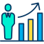 Bar chart icon 64x64