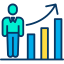 Bar chart icon 64x64