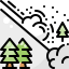 Snow avalanche icon 64x64