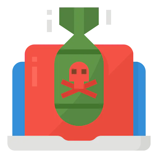 Cyber attack icon