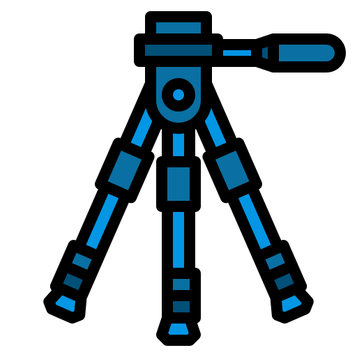 Camera tripod icon