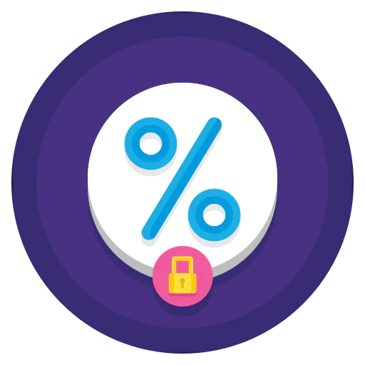 Fixed interest rate icon