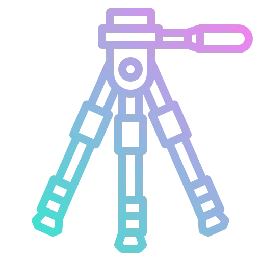 Camera tripod icon