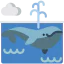 Blue whale icon 64x64