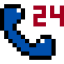 24 hours アイコン 64x64