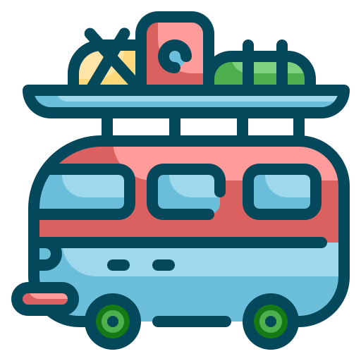 Camper van icon
