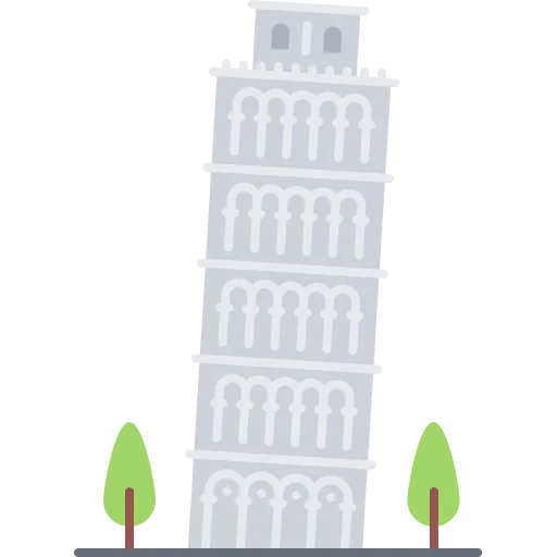 Leaning tower of pisa ícone