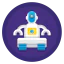 Space robot icon 64x64