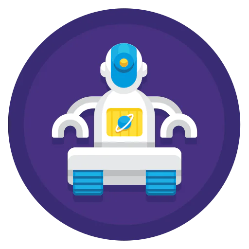 Space robot icon