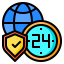 24 hours icon 64x64