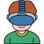 Virtual reality glasses icône 64x64