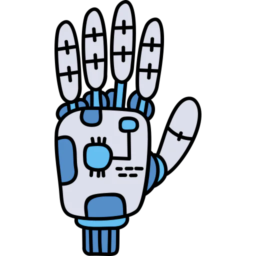 Robotic hand ícone
