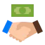 Partnership handshake icon 64x64
