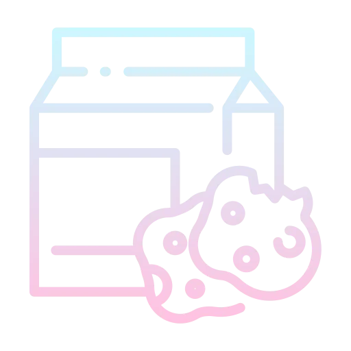 Cookie and milk icon