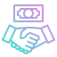 Partnership handshake icon 64x64