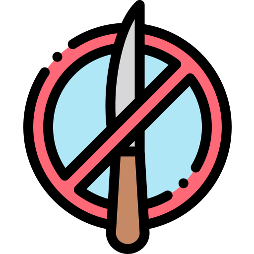 No sharp objects ícone
