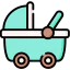 Baby stroller icon 64x64