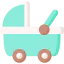 Baby stroller icon 64x64