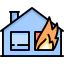 Burning house ícono 64x64