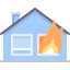 Burning house іконка 64x64