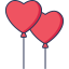 Сердце из воздушного шара иконка 64x64