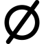 Empty set mathematical symbol ícone 64x64