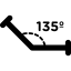 Obtuse angle of 135 degrees アイコン 64x64