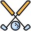Golf clubs icon 64x64