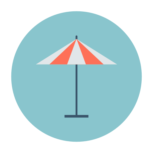 Пляжный зонт иконка