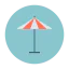 Beach umbrella icon 64x64