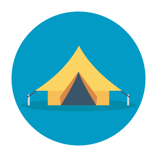 Camping tent icon