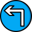 Turn left icon 64x64