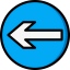 Turn left icon 64x64