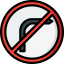 No turn right icon 64x64