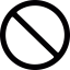 Prohibition symbol icon 64x64