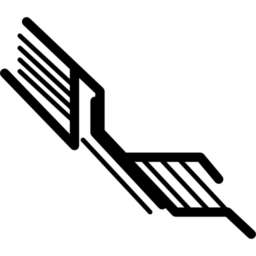 Electronic circuit in diagonal lines icon