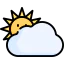 Clouds and sun icône 64x64
