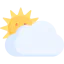Clouds and sun icon 64x64