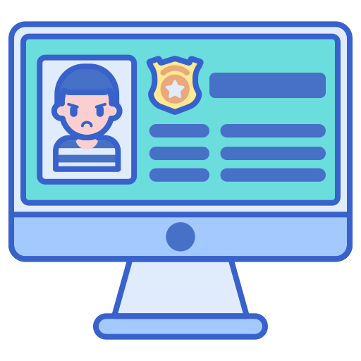 Criminal database icon