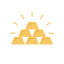 Золотые слитки иконка 64x64