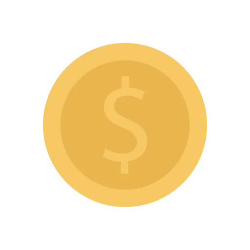 Dollar coin icône