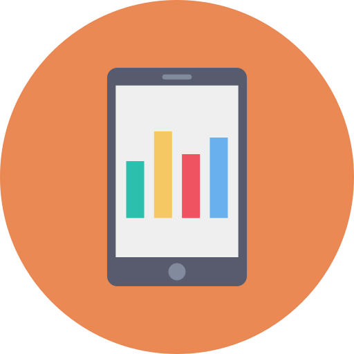 Mobile analytics icon