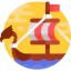 Корабль викингов иконка 64x64