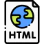 Html file 图标 64x64